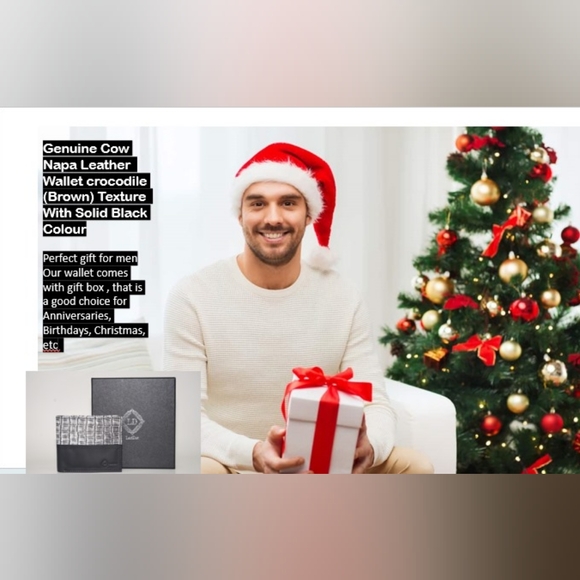 Genuine cow Napa crocodile texture Leather Men wallet - Picture 7 of 7